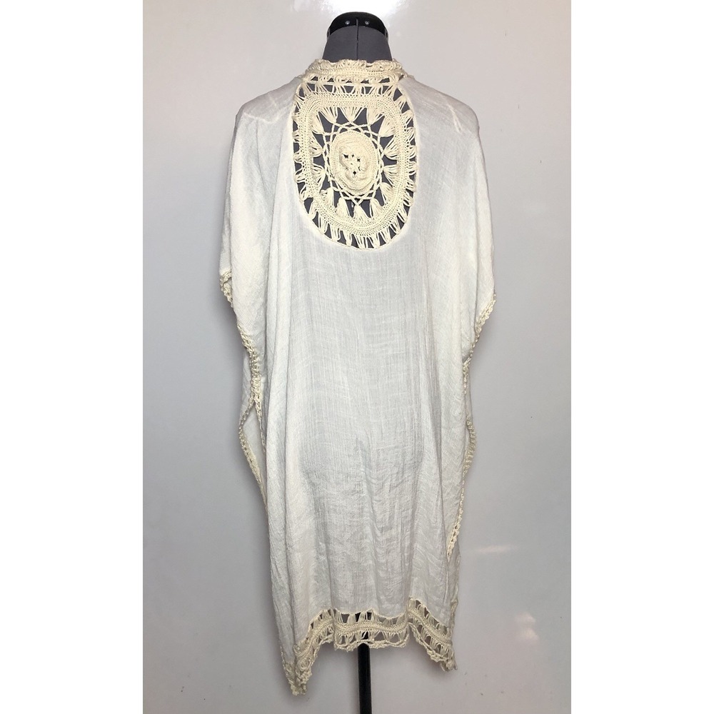 Altar'd‎ State Boho Crochet Lace Kimono Cardigan Ivory Festival M - Picture 6 of 13